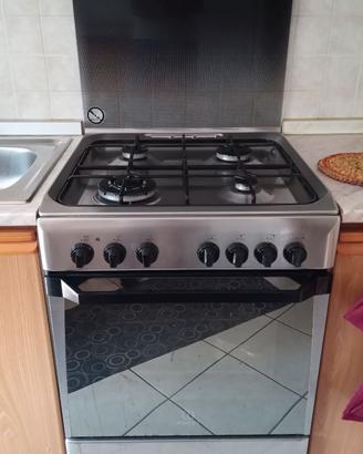 cucina gas 4 fuochi inox 60 cm. forno elettrico