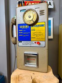 Telefono a Gettoni U+I Anni 70 Sip, Smaltata ‘70.