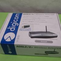 Digicom modem Router ADSL2/2+ wireless, con chiave