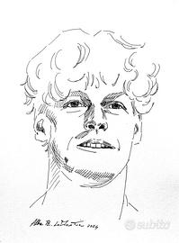 Jannik Sinner ritratto in unica copia