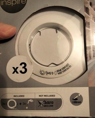 faretti incasso + lampadine gu10