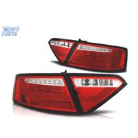 FANALI PER AUDI A5 07-11 LIGHT BAR ROSSO CROMATO