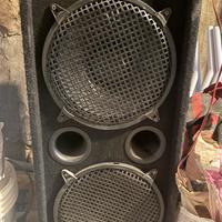 cassa altoparlante per feste doppio woofer 32