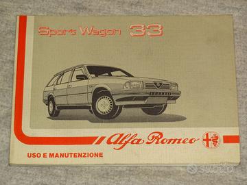 LIBRETTO USO E MANUTENZIONE ALFA 33 SPORT WAGON