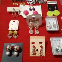 Lotto orecchini bigiotteria