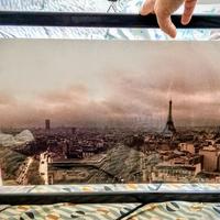 Quadro con fotografia di Parigi, fondo trasparente