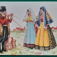 Cartolina Costume Sardo Iglesias Antica 1948