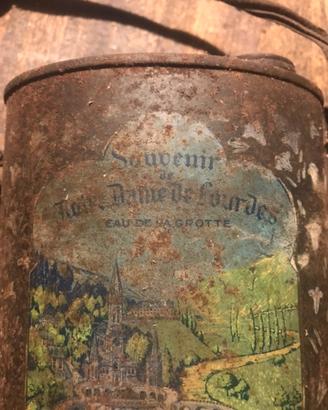 Borraccia antica per Acqua Lourdes fine 800