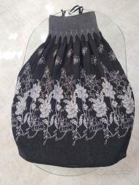 Vestito estivo lungo vestitino gonnellone nero 