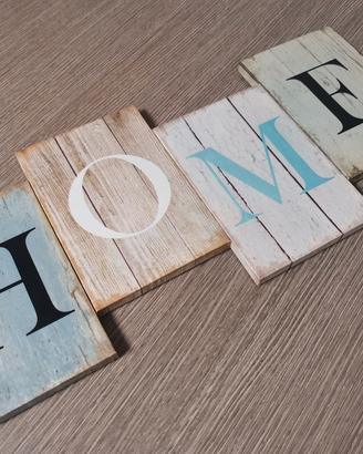 Quadro decorativo “HOME” effetto legno