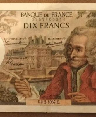 Francia-10 franchi(1967)