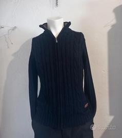 Maglione Lotto  con zip - tg. M - fibra acrilica