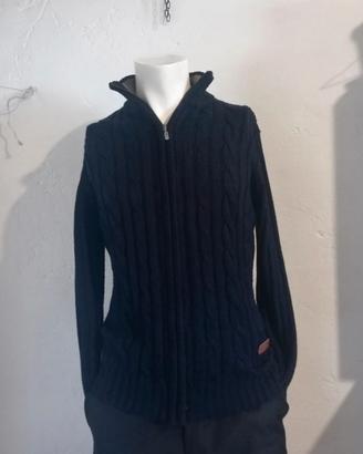 Maglione Lotto  con zip - tg. M - fibra acrilica