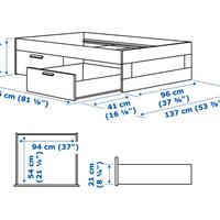 Letto singolo contenitore