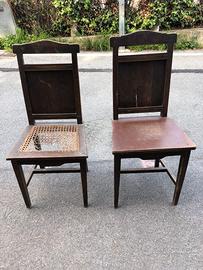 sedie in legno da restaurare