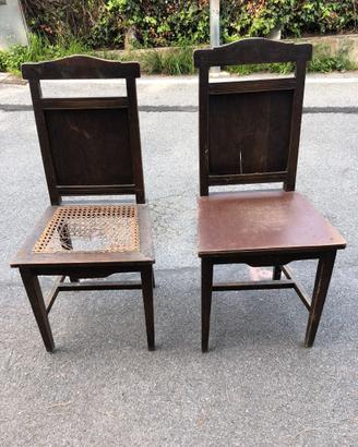 sedie in legno da restaurare