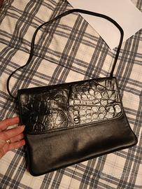 Borsa in pelle vintage nera