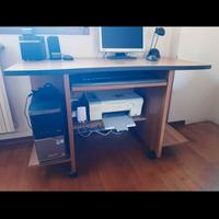 Scrivania per computer e porta stampante 