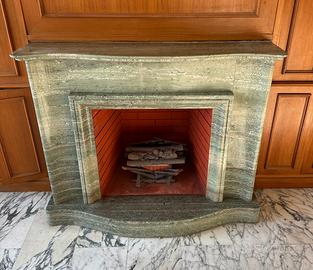 Finto camino marmo verde di Sardegna