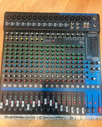 yamaha mg20xu mixer analogico con borsa