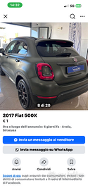 Fiat 500x cross design opaco