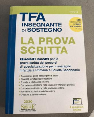 Libro TFA sostegno - Quesiti svolti prova scritta