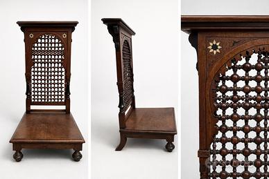 Antico inginocchiatoio in legno fine ‘800