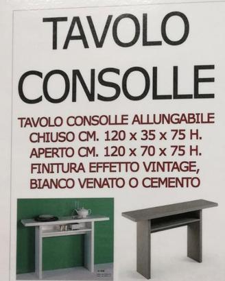tavolo consolle allungabile 