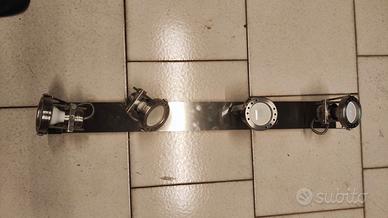 Barra 4 faretti a led in acciaio
