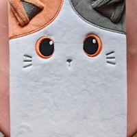 quaderno copertina peluche gatto