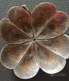 Four Leaf-Quadrifoglio in Argento 925 sterling sil