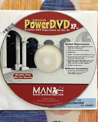 CyberLink PowerDVD XP 4.0 Originale CD-ROM Vintage