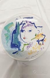 Piatto Tognana decorato Treccani