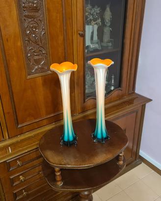 Vasi artistici Murano anni 70 in vetro soffiato
