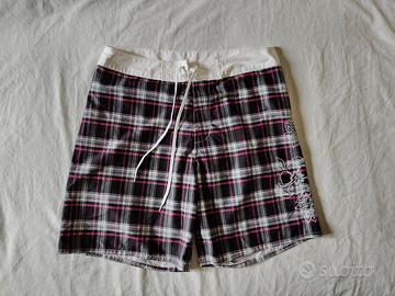 Costume mare uomo, scozzese nero