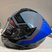 Casco AIROH MATRYX ROCKET Blue/Red Gloss