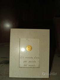Moneta d'oro più piccola al mondo 