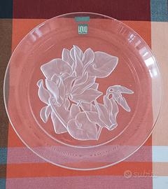 Piatto in cristallo Hoya  inciso