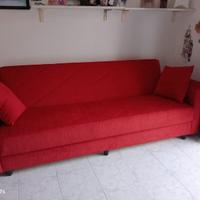 Divano letto rosso