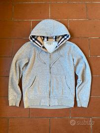 Felpa Burberry con zip e cappuccio M