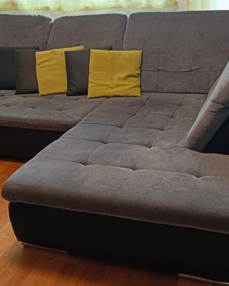 Divano letto ad angolo con schienali regolabili