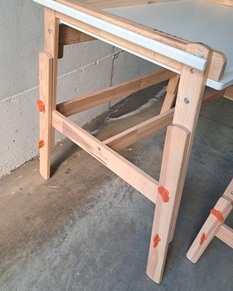 Scrivania FLISAT Ikea + Panca