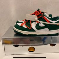 Nike dunk low pine green x offwhite taglia 40