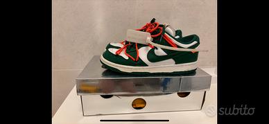Nike dunk low pine green x offwhite taglia 40