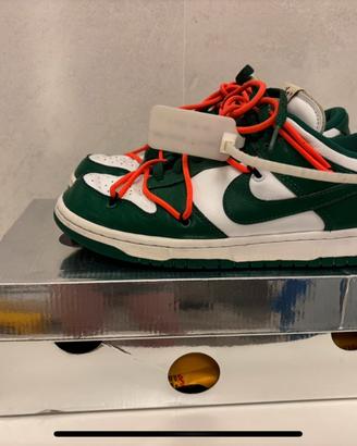 Nike dunk low pine green x offwhite taglia 40