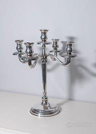 Candelabro 5 Fiamme in Argento 800 "Sposito" - H 3