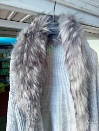 Cargigan lungo aperto con pelliccia