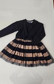 vestito bambina blu/beige tg 5 anni 