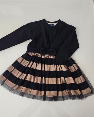 vestito bambina blu/beige tg 5 anni 