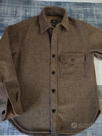 Giacca camicia uomo marrone 